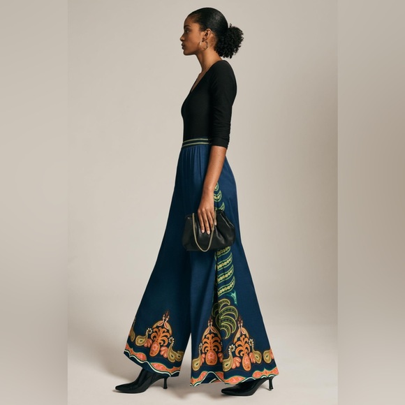 FARM Rio Pants - Farm Rio Wide-Leg Pants Anthropologie